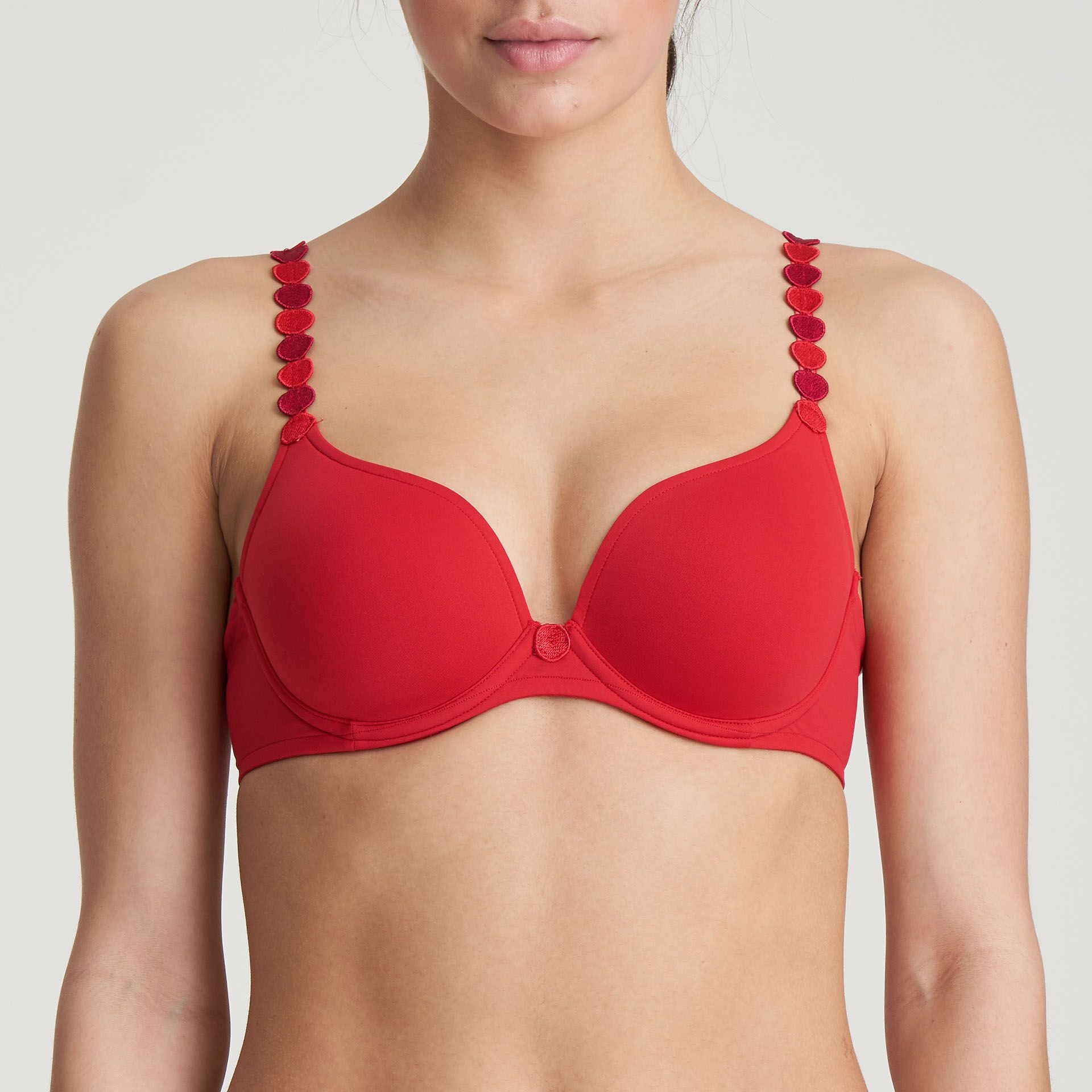 Marie Jo Tom Heart Shaped Bra in Scarlet – front view – The Foundation