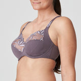 Side view of the Orlando Full Cup Bra in Eye Shadow on model, highlighting fit and lace detail for The Foundation.