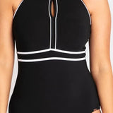 Heritage Classic Keyhole High Neck One Piece Black