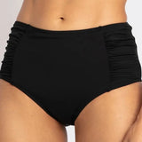 Basix Retro Side Ruched Pant Black