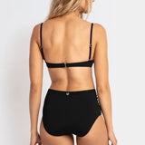 Basix Retro Side Ruched Pant Black