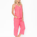 Navya 3/4 Pyjama Set Coral Pink