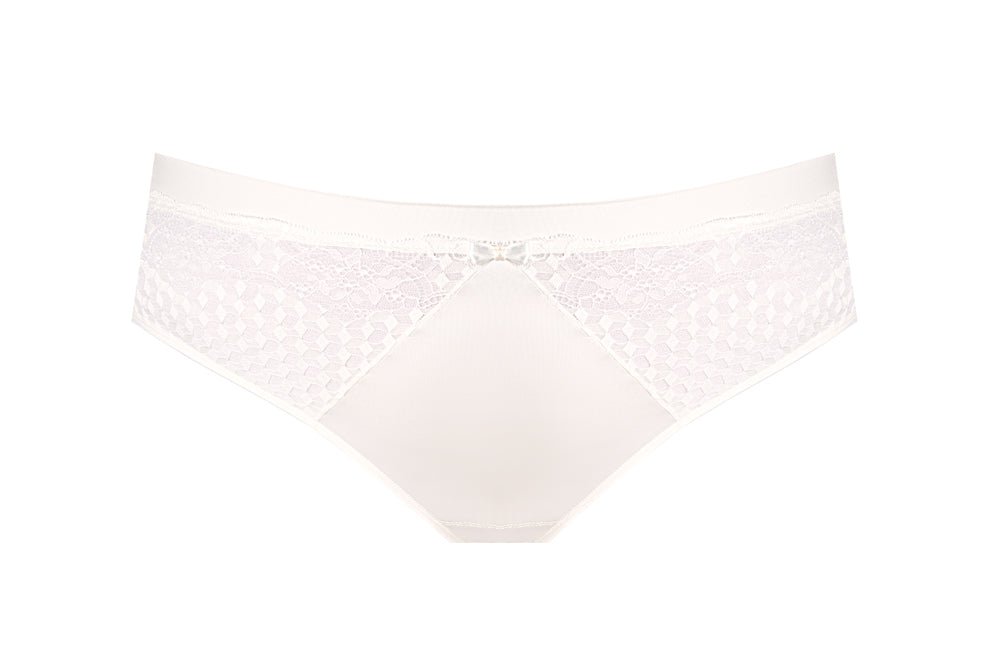 flat layer of Rosalia Midi Brief Ivory – seamless mesh and soft coverage – The Foundation