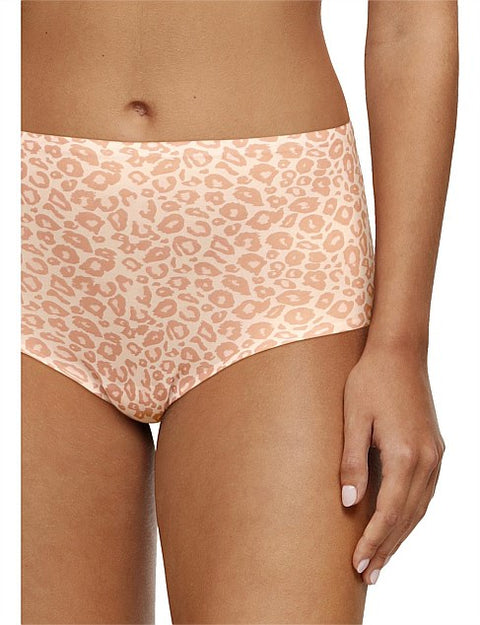 Soft Stretch Full Brief Leopard Neutral