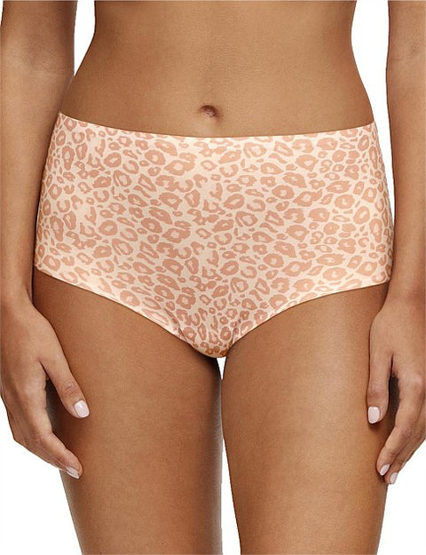 Soft Stretch Full Brief Leopard Neutral