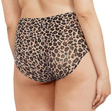Soft Stretch Full Brief Leopard Black
