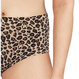 Soft Stretch Full Brief Leopard Black