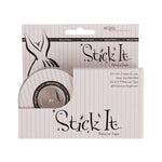 Secret Weapons Stick It Rescue Fashion Tape Clear 5m roll in retail packaging for garment fixes and styling support.