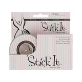 Secret Weapons Stick It Rescue Fashion Tape Clear 5m roll in retail packaging for garment fixes and styling support.