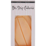 Secret Weapons Bra Strap Cushions in nude colour, shown in retail packaging with striped background.