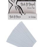 Contents of Stick It Fashion Tape box showing clear, pre-cut double-sided strips.