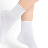 Velvet Cotton Ankle Sock Blanc / White