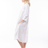 Victoria Pintucks Mid Nightie White