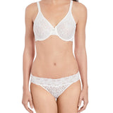 Full lingerie set in ivory lace featuring Halo Lace Bra—The Foundation
