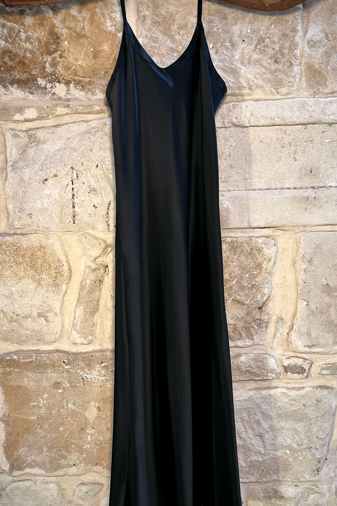 lotus silk chemise long nightdress slip black mulberry silk nightie