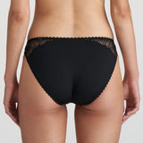 Back view of Jane Rio Brief Black highlighting smooth finish and flattering mid-rise fit.