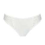 Flat lay of the Jane Rio Brief Natural by Marie Jo, showcasing elegant white embroidery and refined silhouette.