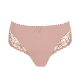 Flat lay of Jane Full Brief Bois De Rose showcasing elegant floral embroidery – The Foundation