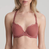 Jane Padded Heart Shape Bra Red Copper