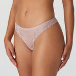 Side view of The Foundation’s Jane Thong Brief in Bois De Rose highlighting elegant cut and seamless finish