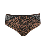 Flatlay of the Madison Full Brief Lace Back in bronze from The Foundation, showing gingham texture and high-rise cut.