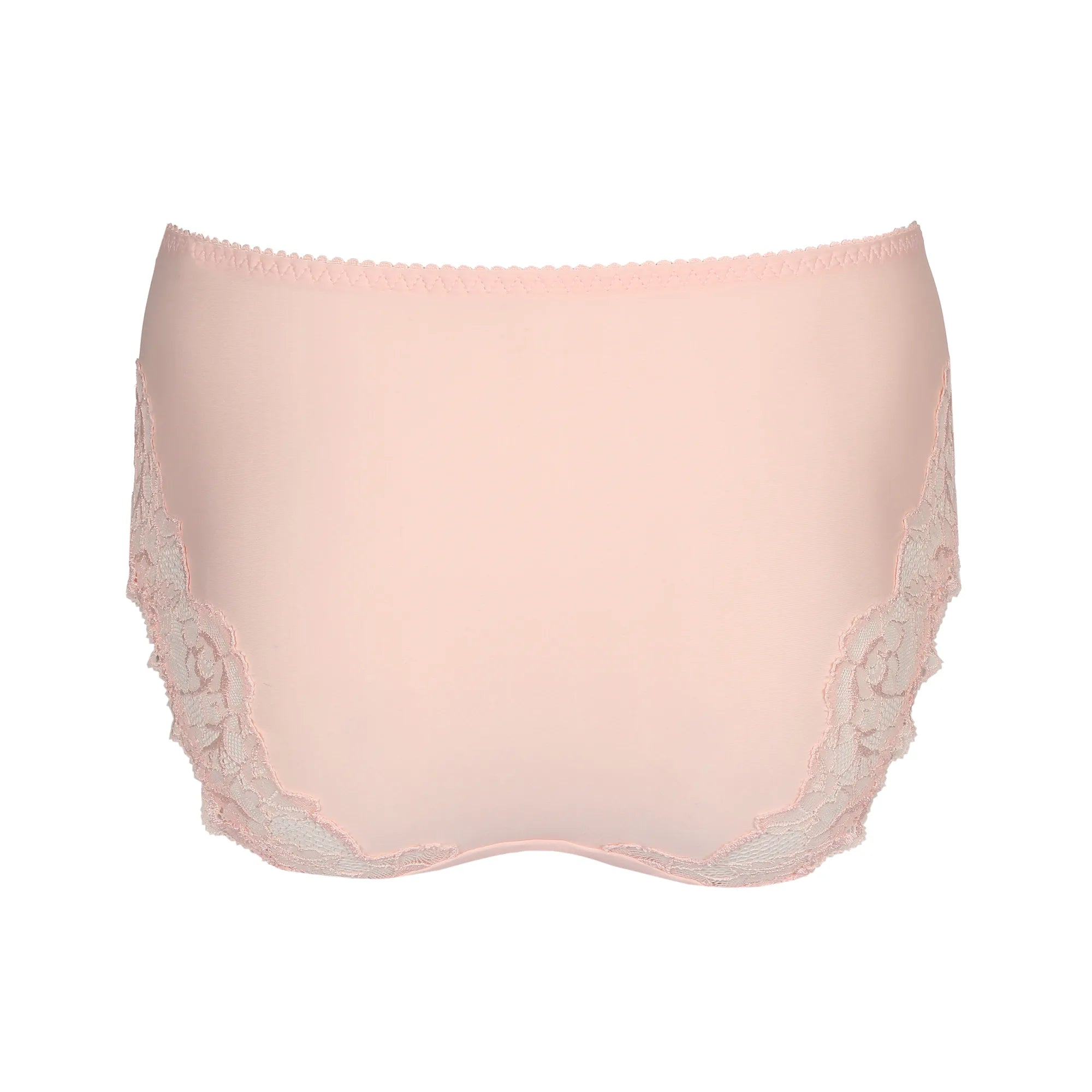 PrimaDonna Madison Full Brief Lace Back in Pink Diamond from The Foundation, featuring floral gingham print and lace-wrapped back. back