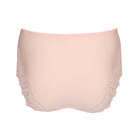 PrimaDonna Madison Full Brief Lace Back in Pink Diamond from The Foundation, featuring floral gingham print and lace-wrapped back. back