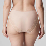 back view of Lace-back detailing on the Madison Full Brief in Café Latte from The Foundation. 