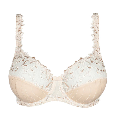 PrimaDonna Deauville Full Cup Bra in Café Latte from The Foundation, with embroidered cups, side support, and a flattering fit.