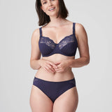 Model in Madison Full Cup Bra Blue Bijou with deep cups and lace detail—The Foundation