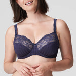 Close-up of Blue Bijou lace bra from Madison collection—The Foundation