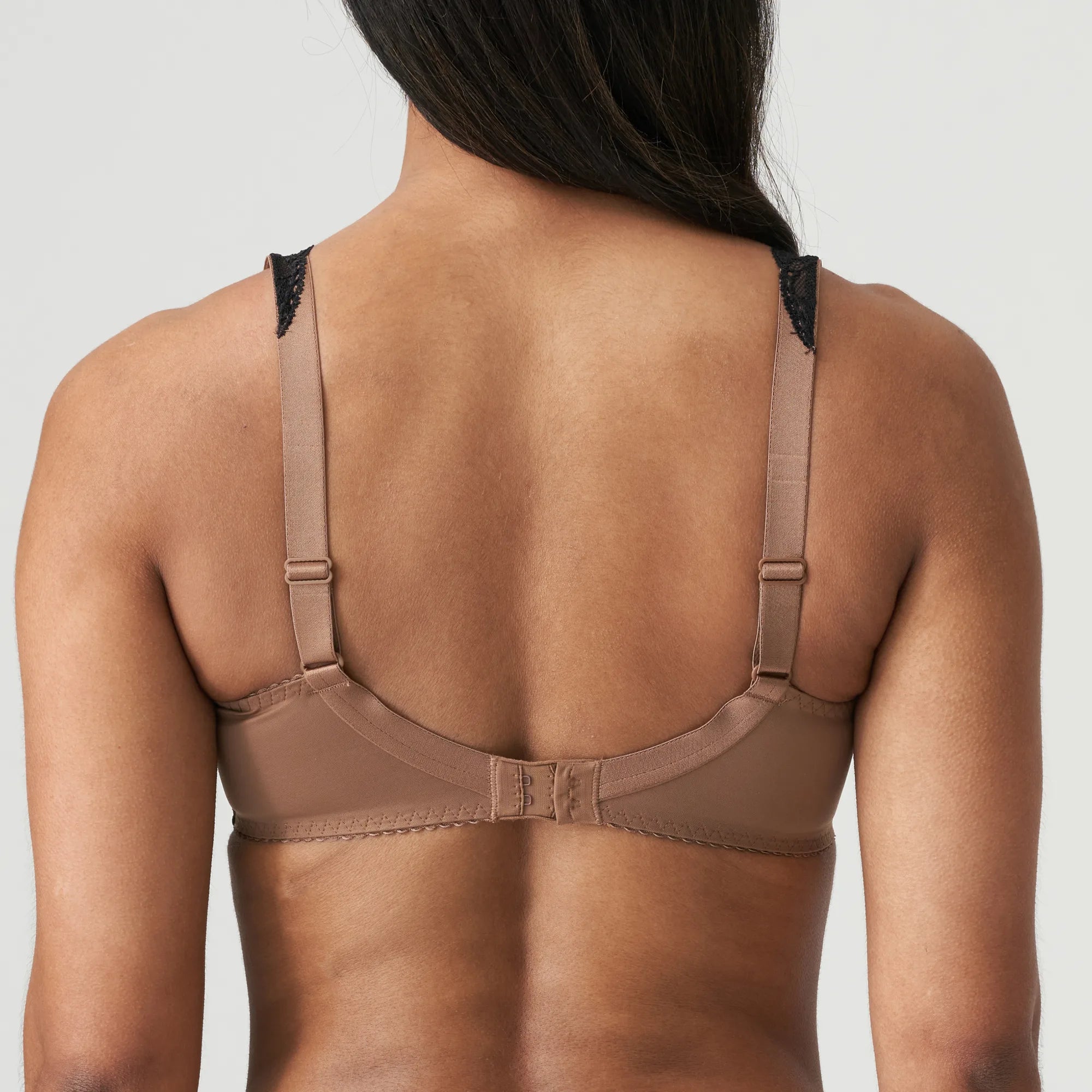 Back view of Madison Bronze Bra showing supportive band and adjustable straps—The Foundation