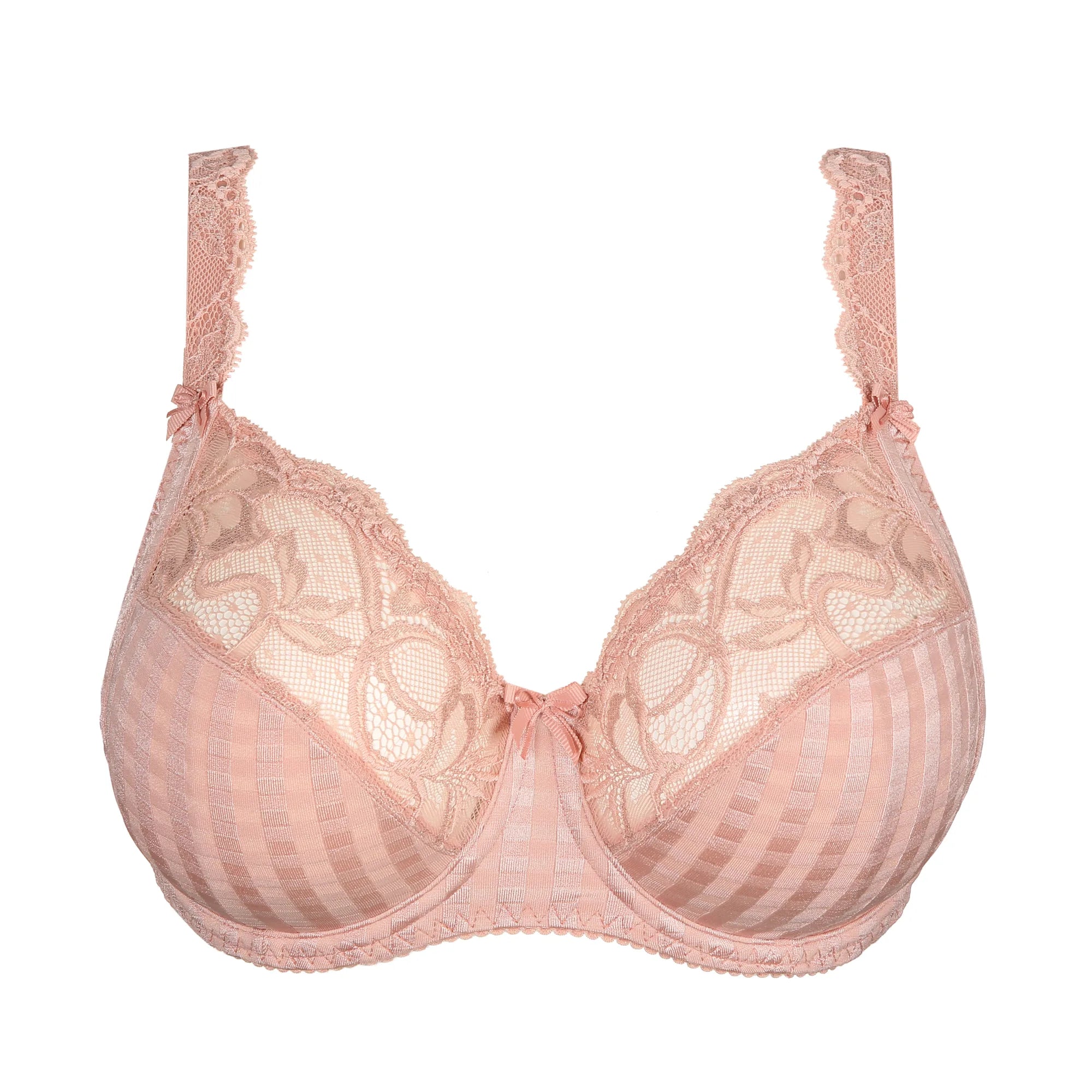 Flat lay of Madison full cup bra in Powder Rose—The Foundation