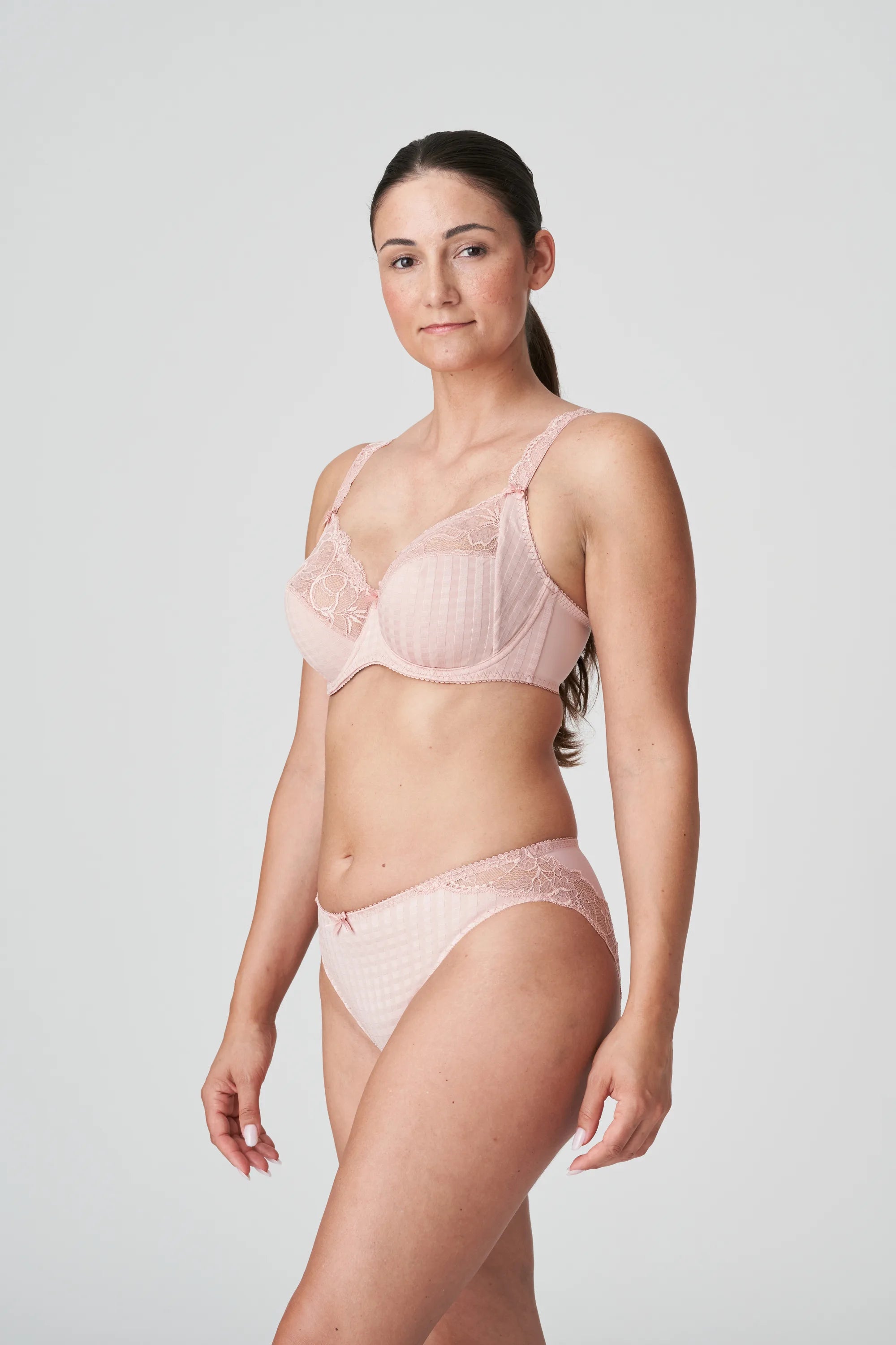Full lingerie set in Powder Rose from Madison collection—The Foundation