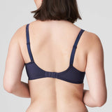 Back view of PrimaDonna Madison Bra in Blue Bijou with wide supportive band and adjustable straps.
