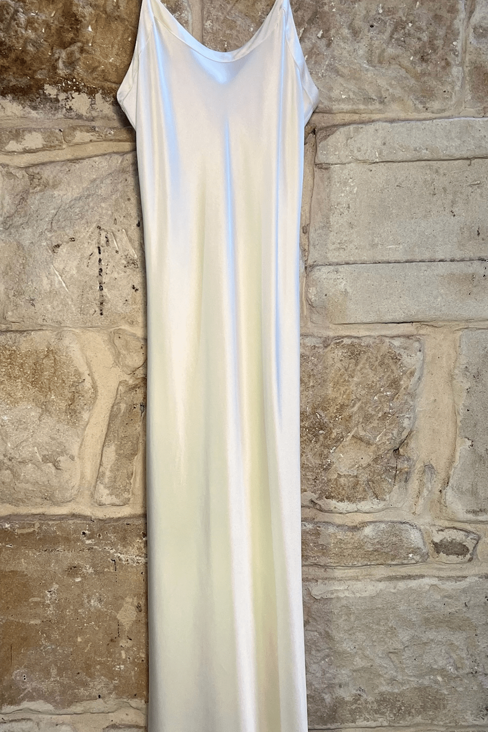 Lotus Silk Long Chemise Nightdress Silk slip in ivory colour