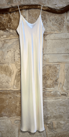 Lotus Silk Long Chemise Nightdress Silk slip in ivory colour