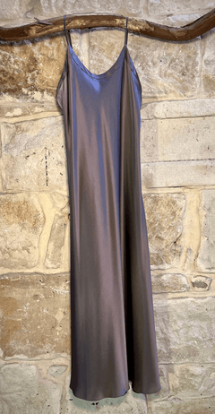 lotus kelly long silk chemise in mulberry colour