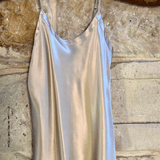 Lotus Silk camisole top silk singlet oyster nude colour by lin and barrett