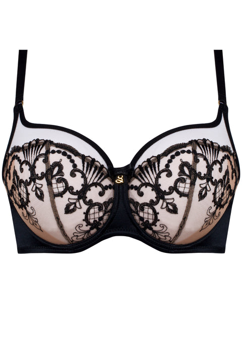 Perla Soft High Apex Bra Black