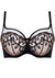 flat layer of Perla High Apex Bra Black – balconette-style support and lace detail – The Foundation
